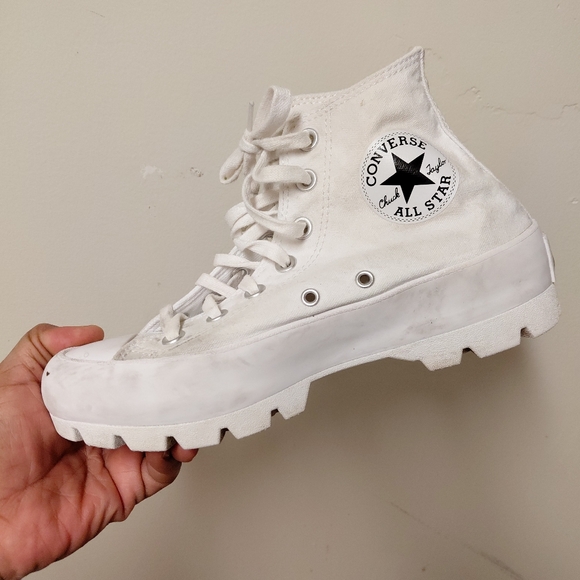Converse Shoes - Converse Women's White Chunky Lugsole Hightop Laceup Sneakers Size 7.5